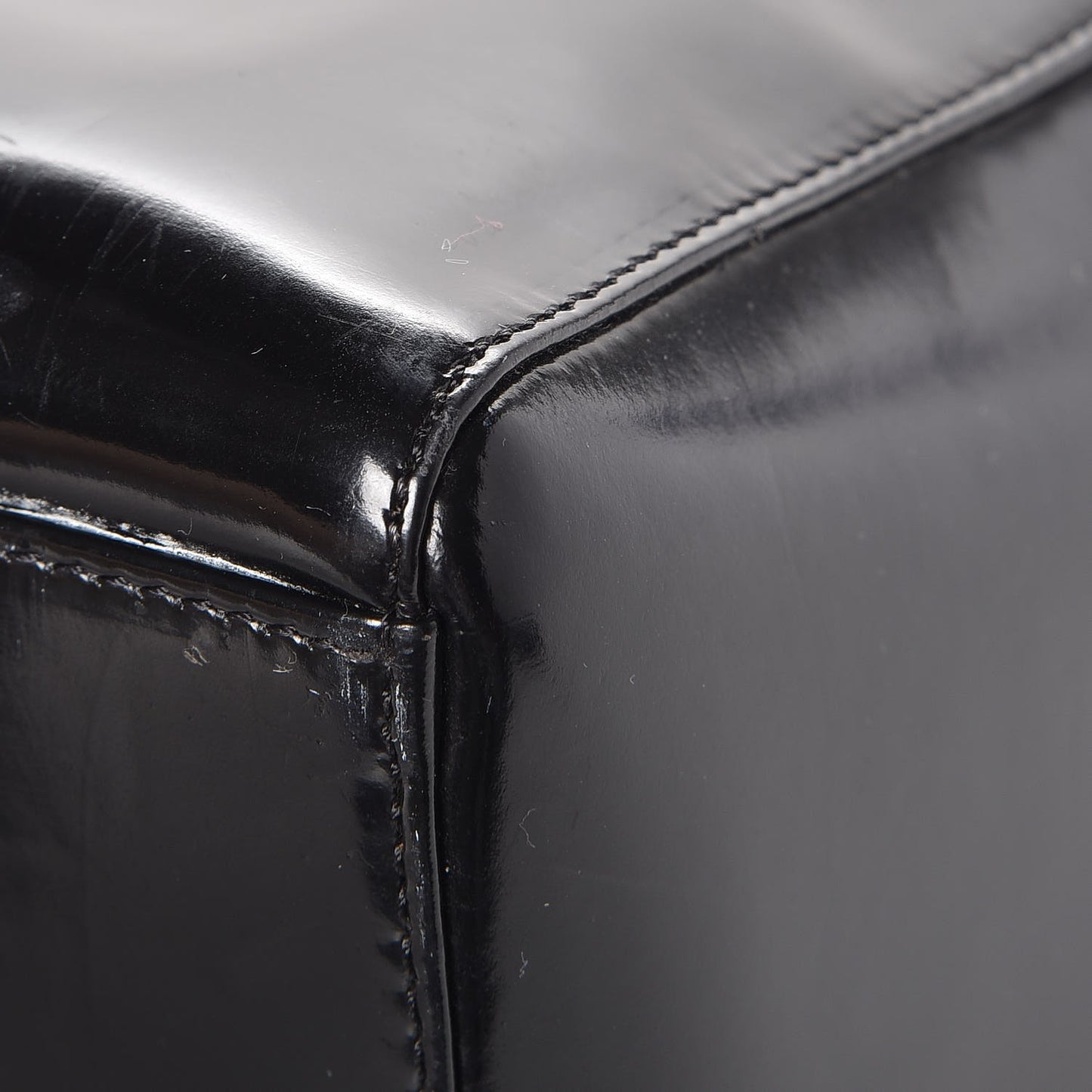 Glazed Calfskin Large Lady Dior Black
