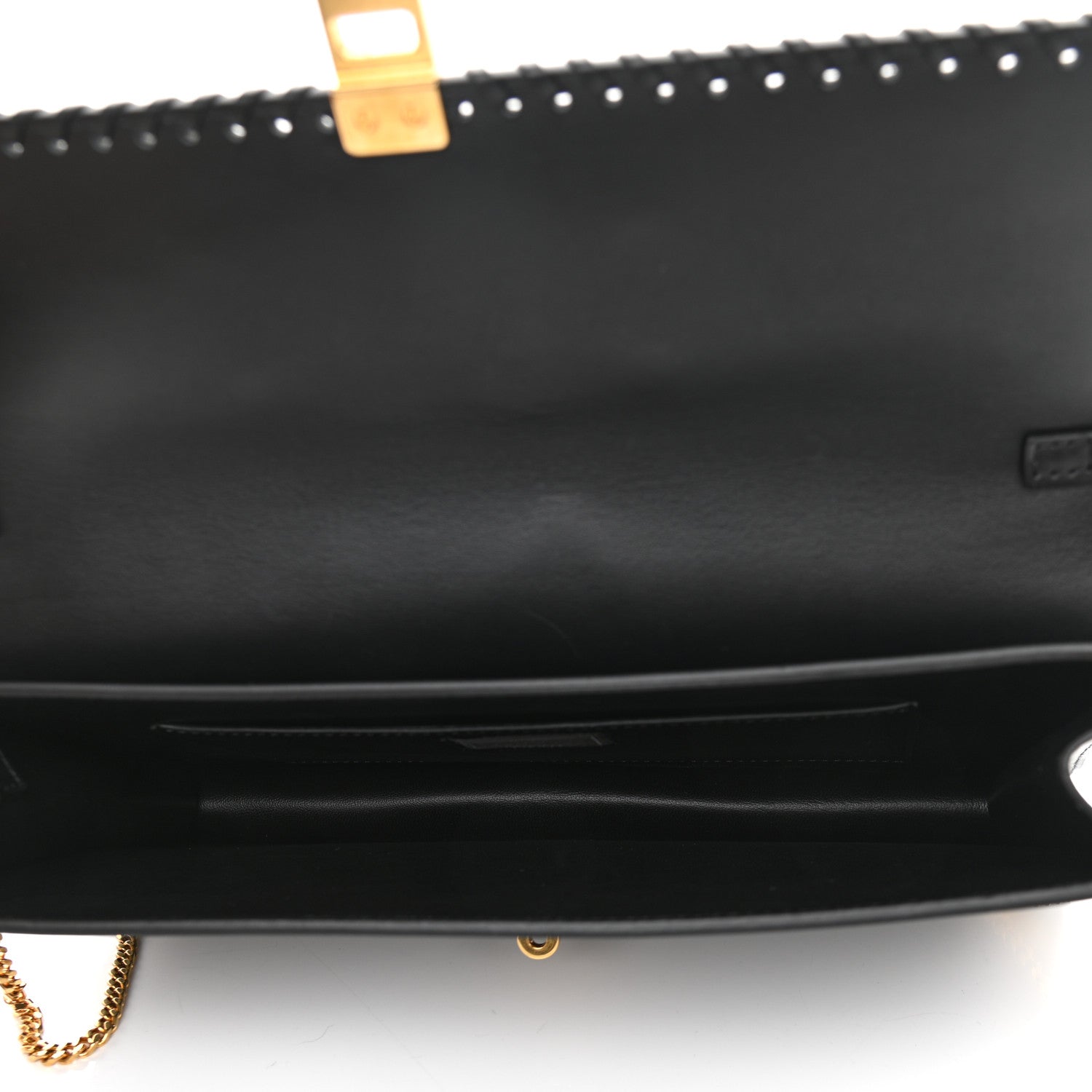 Versace Nappa Whipstitch Icon Western Chain Shoulder Bag Black 5 of 10