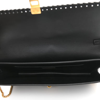 Versace Nappa Whipstitch Icon Western Chain Shoulder Bag Black 5 of 10