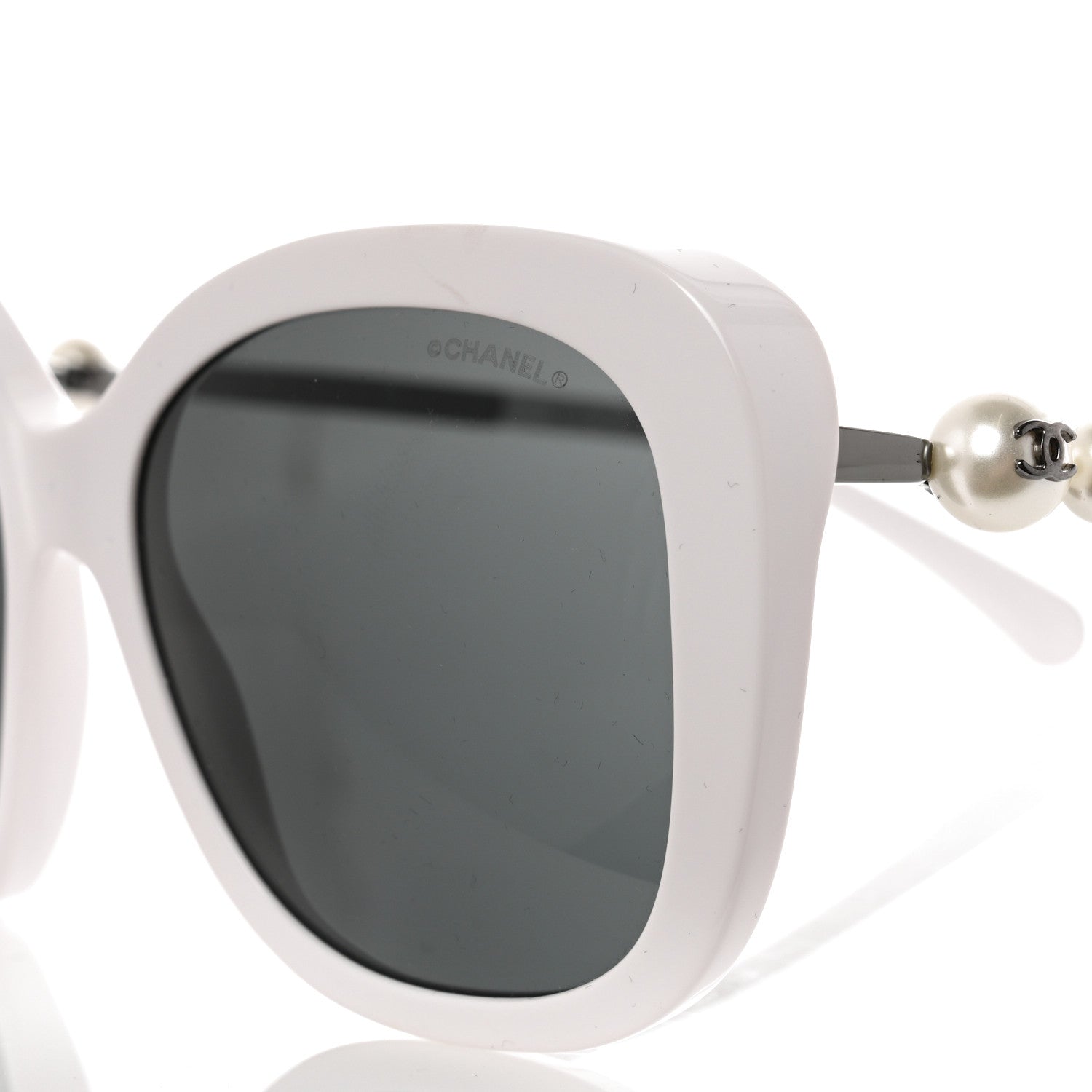 Chanel Acetate Butterfly Winter Pearl Sunglasses 5339-H White 8 of 9