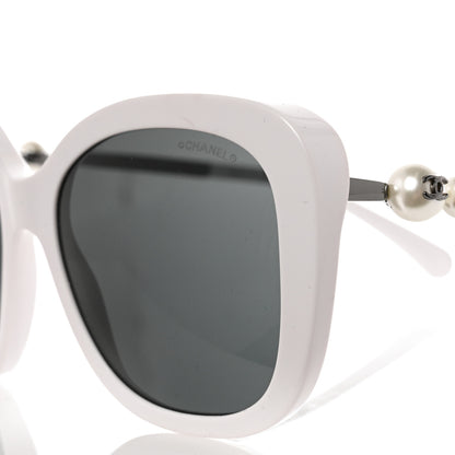 Chanel Acetate Butterfly Winter Pearl Sunglasses 5339-H White 8 of 9