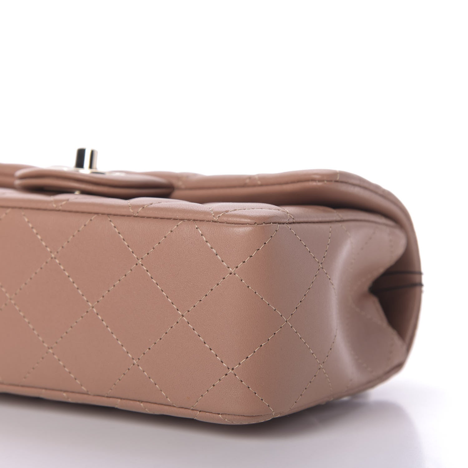 Chanel Lambskin Quilted Mini Rectangular Flap Brown 7 of 9