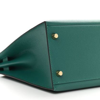 Hermes Epsom Kelly Sellier 32 Malachite 10 of 14