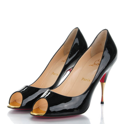 Christian Louboutin Patent Yoyospina 100 Pumps 41 Black 3 of 8