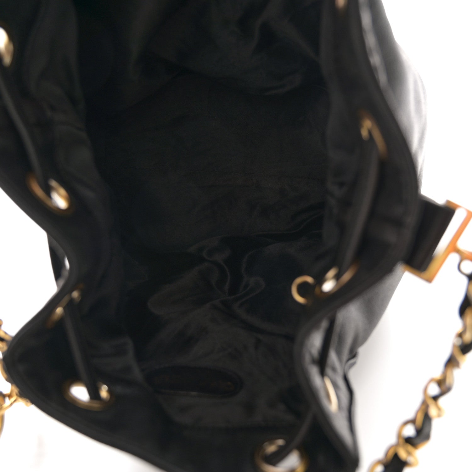 Chanel Lambskin CC Drawstring Bag Black 5 of 11