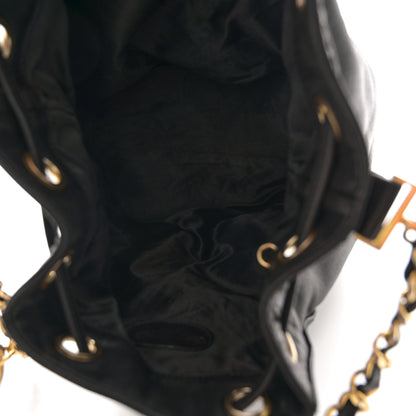 Chanel Lambskin CC Drawstring Bag Black 5 of 11