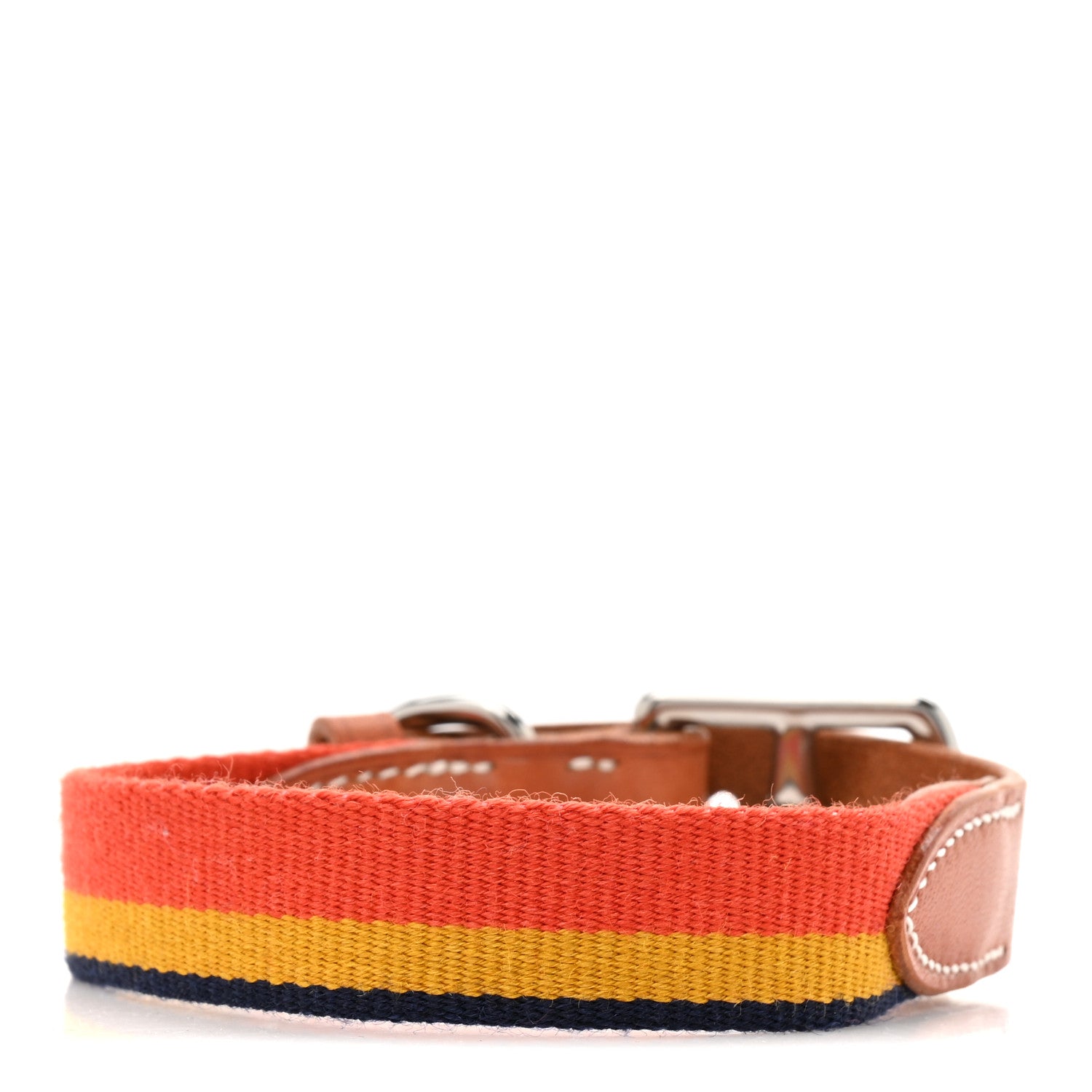 Hermes Toile Natural Bridle Robocar II Dog Collar S Dark Irish 2 of 6