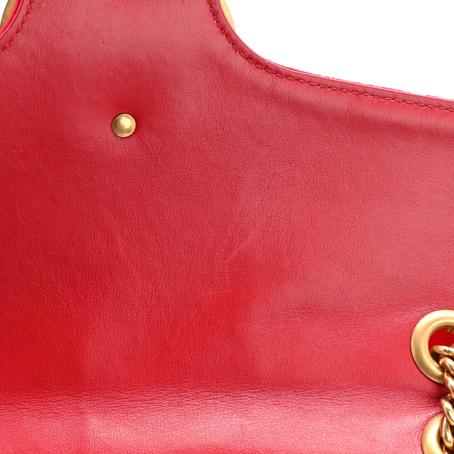 Velvet Matelasse Medium GG Marmont Shoulder Bag Hibiscus Red