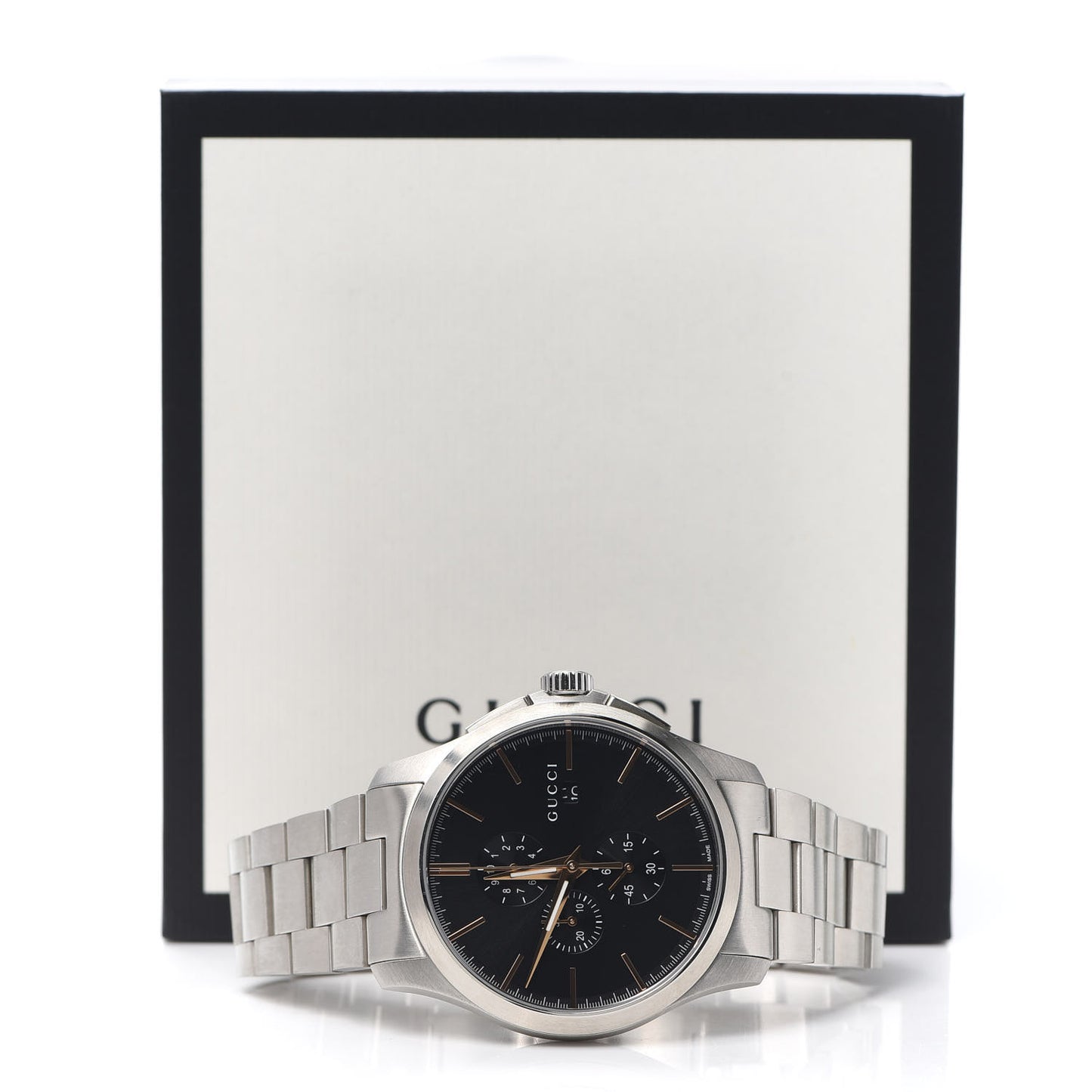 Stainless Steel 44mm G-Timeless Chronograph Quartz Watch Black