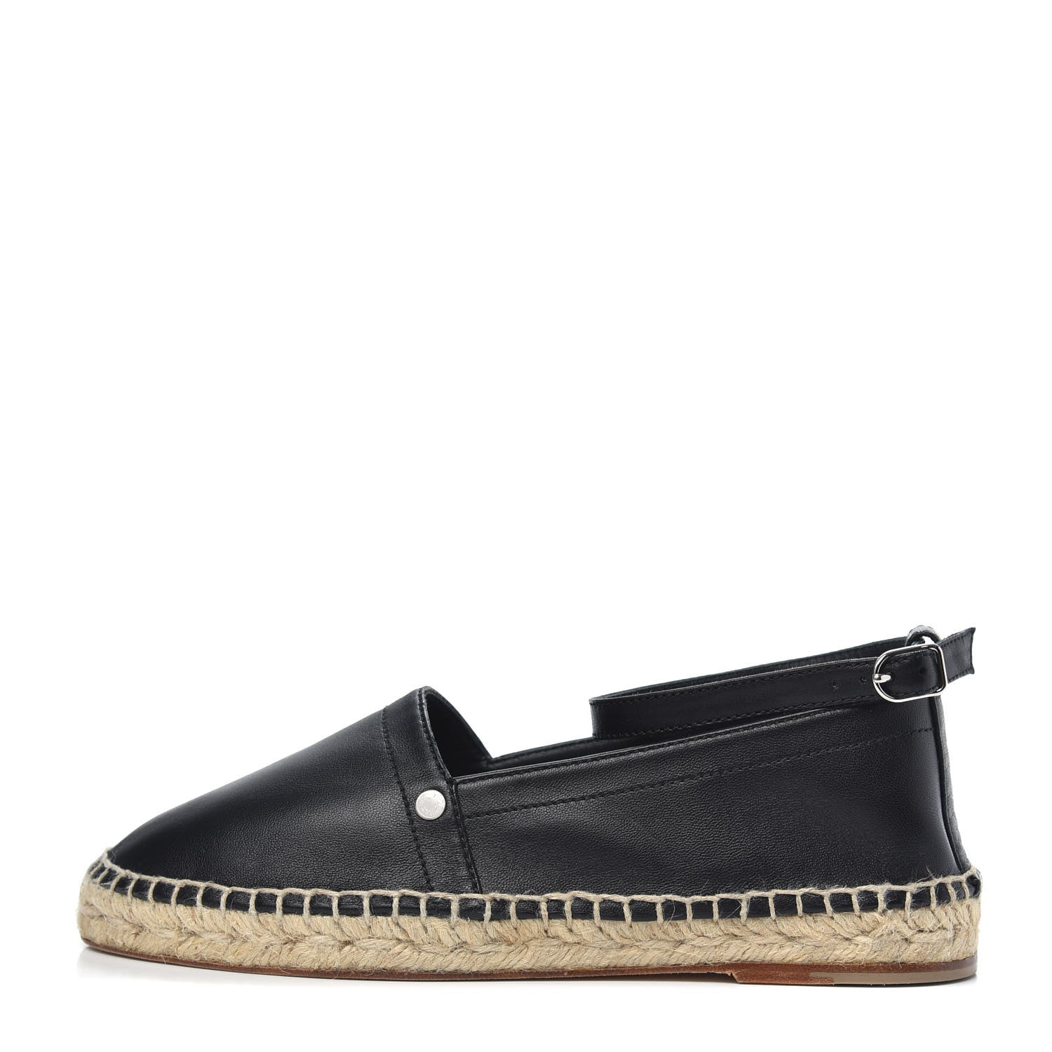 Hermes Nappa Malaga Espadrille 37 Black 1 of 7