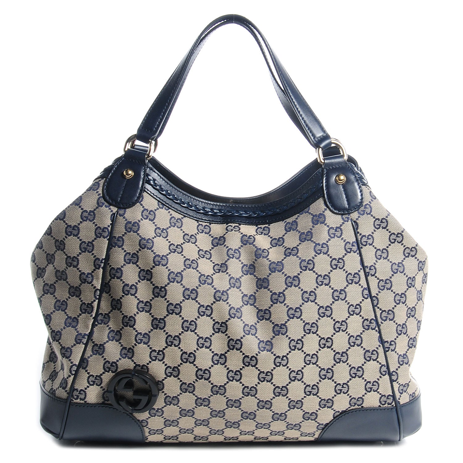 Gucci Monogram Medium Brick Lane Tote Navy 1 of 7