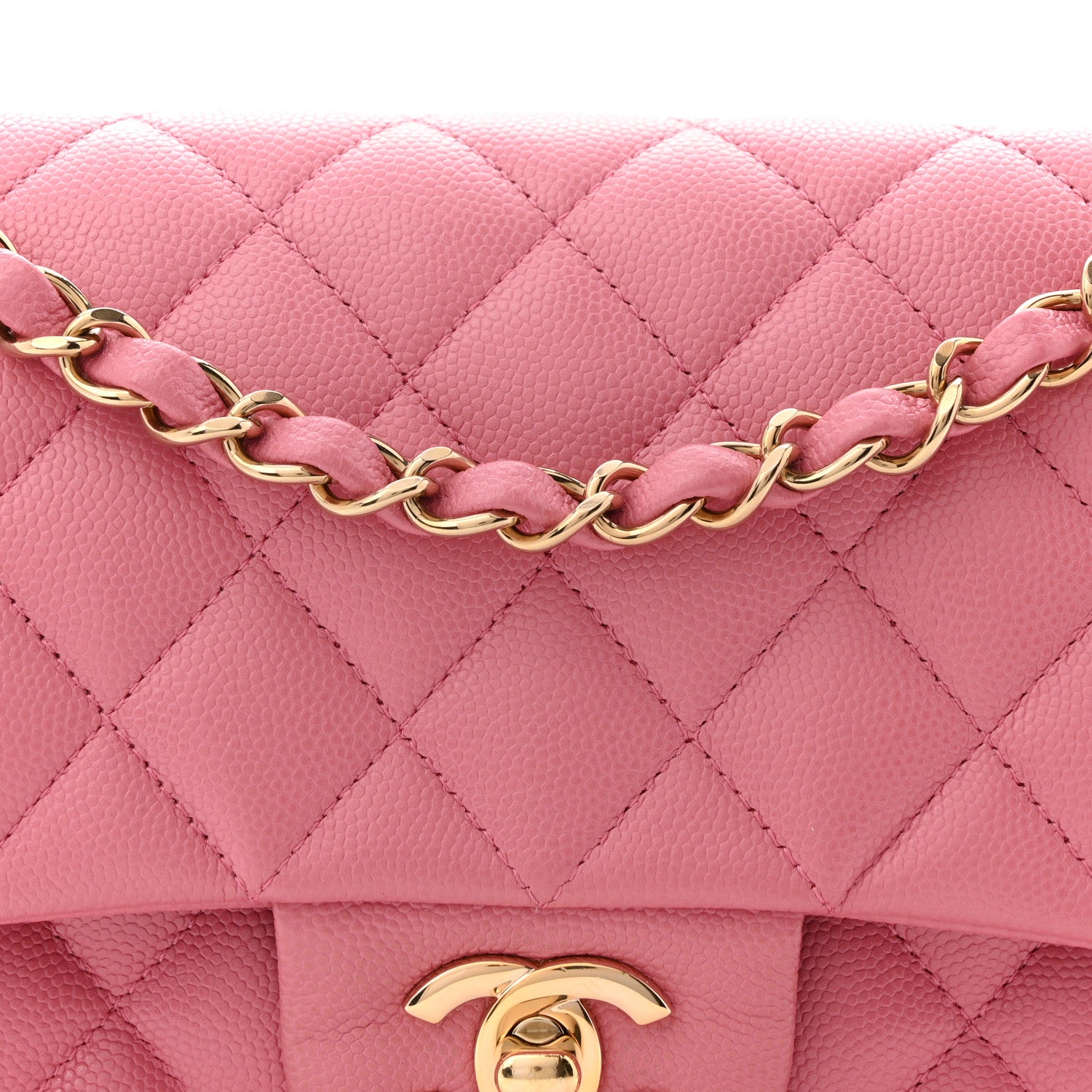 Chanel Caviar Quilted Small Double Flap Pink 8 of 11