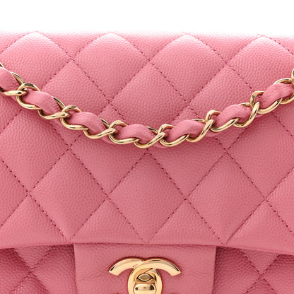 Chanel Caviar Quilted Small Double Flap Pink 8 of 11