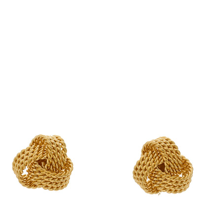 Tiffany 18K Yellow Gold Twist Knot Earrings 1 of 5