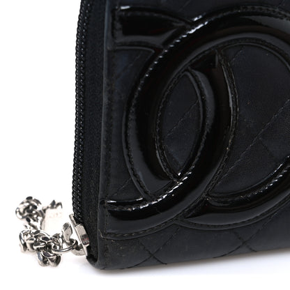 Chanel Calfskin Quilted Cambon Large Gusset Zip Around Wallet Black 10 of 10