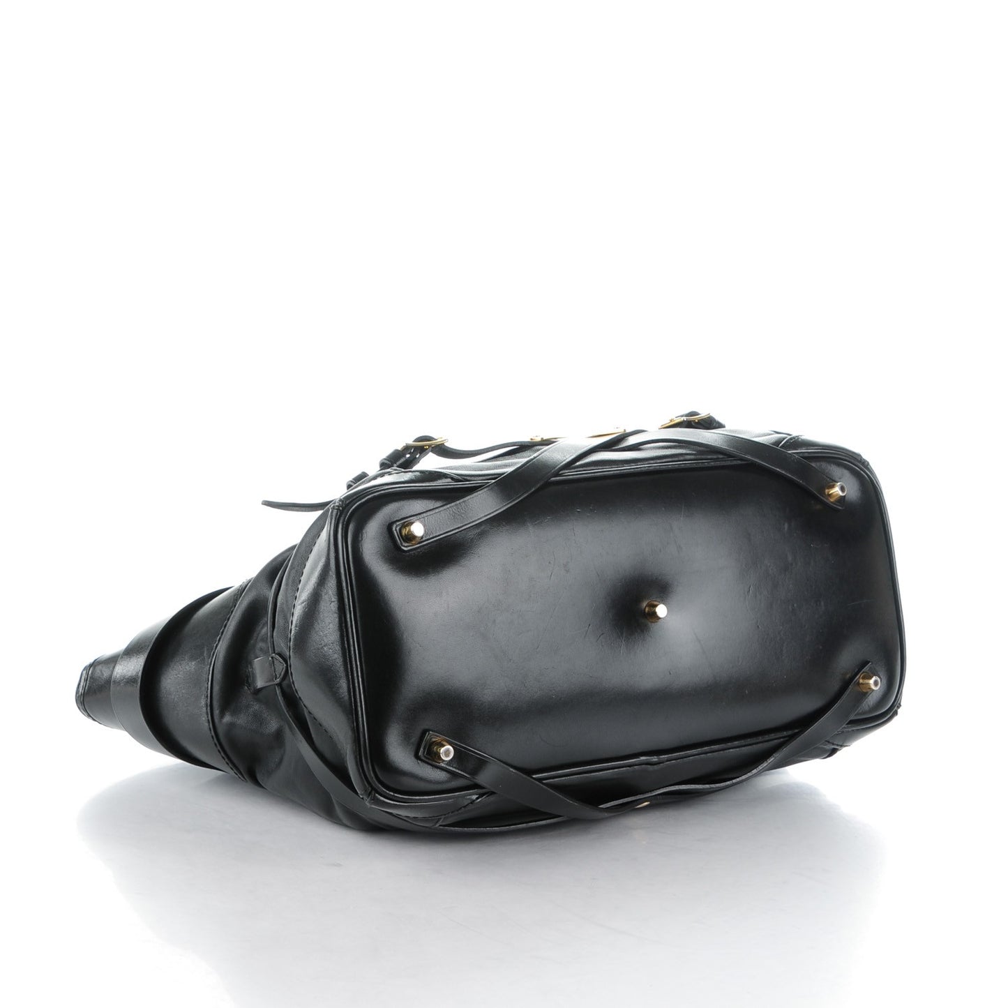 Lambskin Bridle Calfskin Medium Landscape Lynher Tote Black