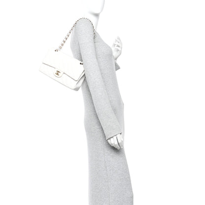 Chanel Caviar Quilted Medium Double Flap White 2 of 15