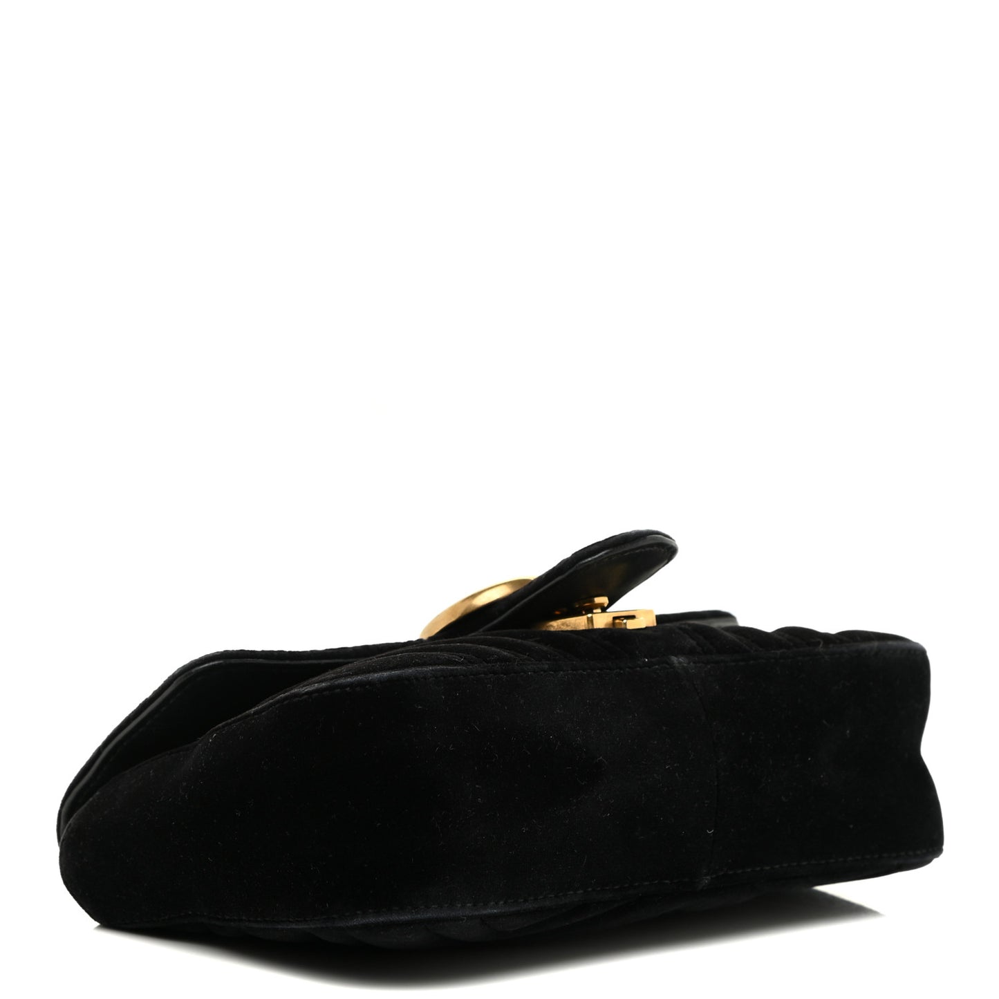 Velvet Matelasse Mini GG Marmont Shoulder Bag Black