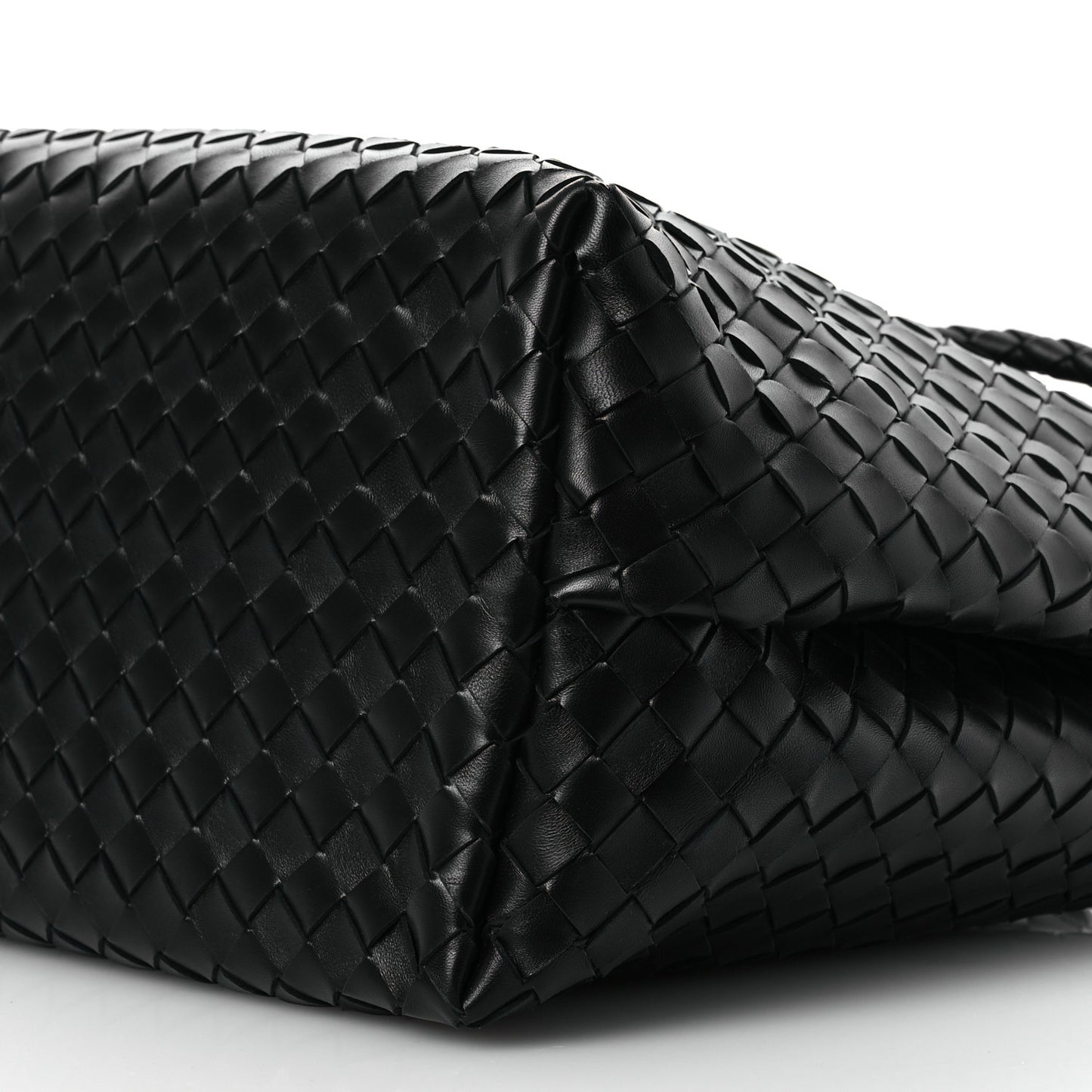 Nappa Intrecciato Large Andiamo Shoulder Bag Black