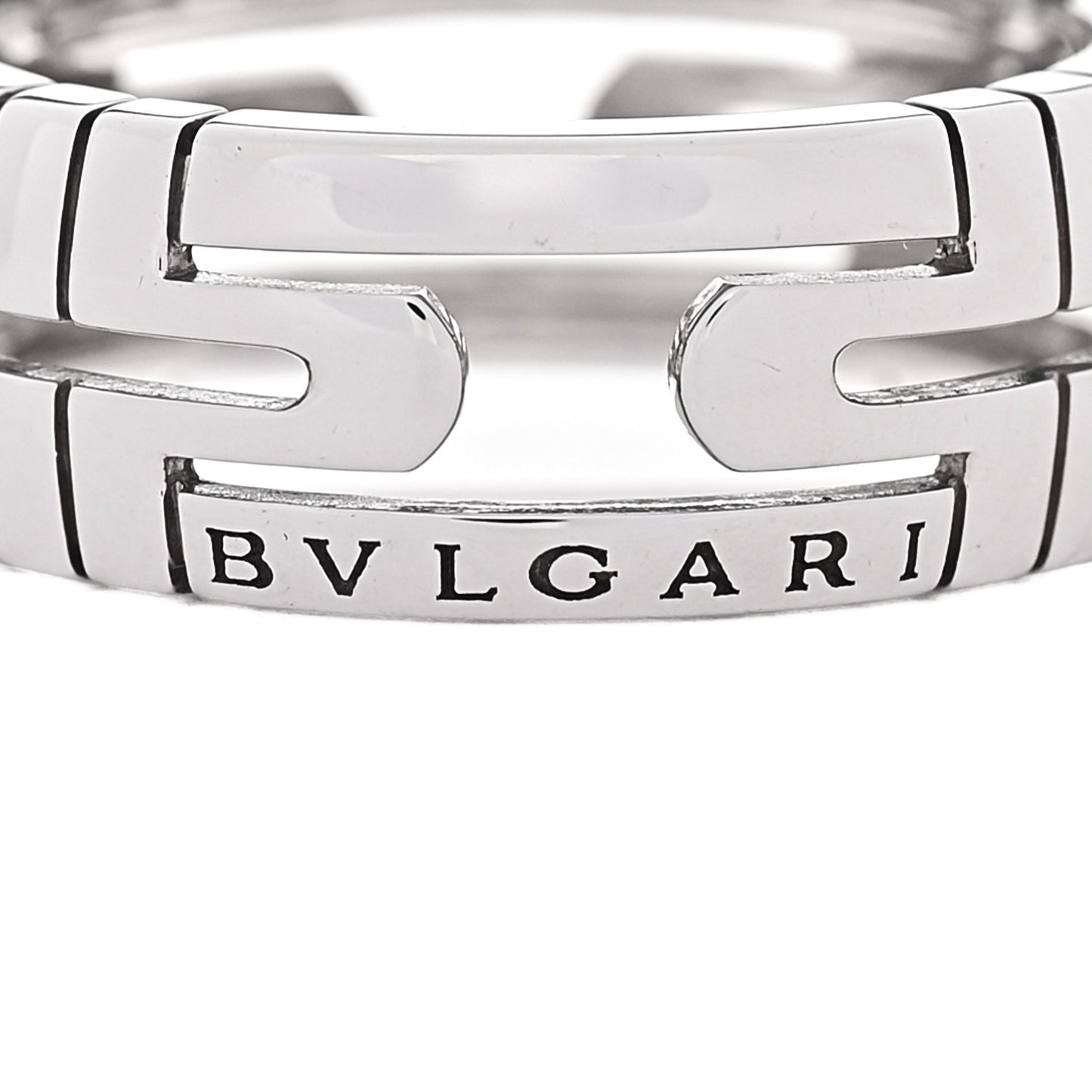 18K White Gold Parentesi Band Ring 58 8.25