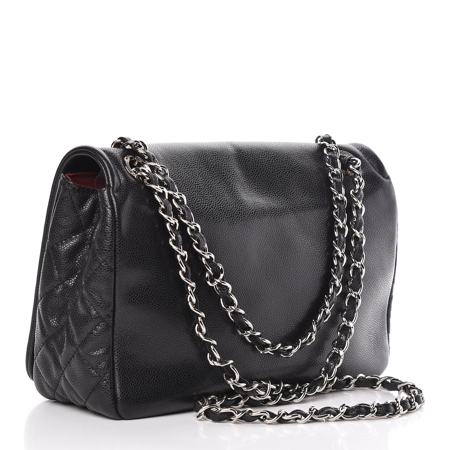 Caviar Large Timeless CC Flap Black
