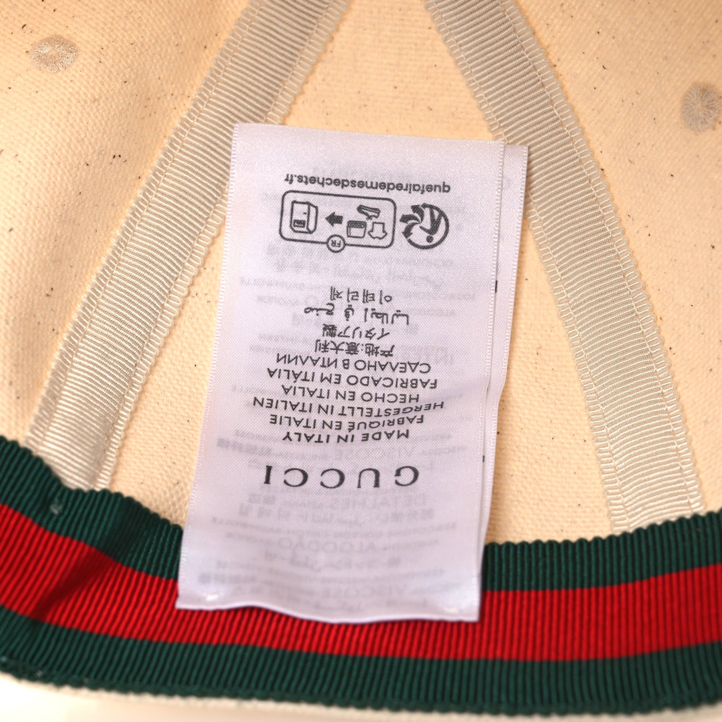 Cotton Logo Baseball Hat M Beige