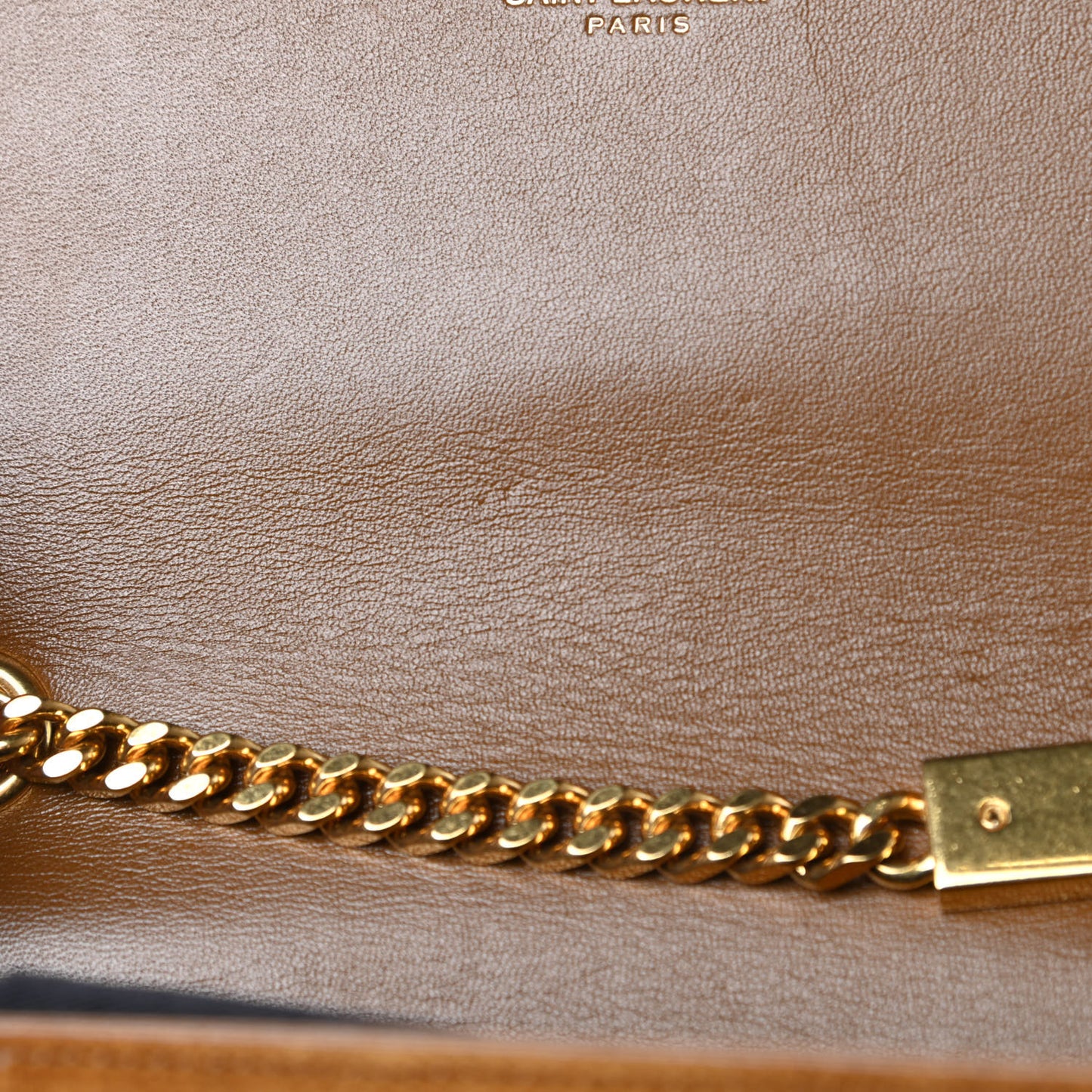 Suede Small Classic Monogram Kate Tassel Satchel Light Ochre