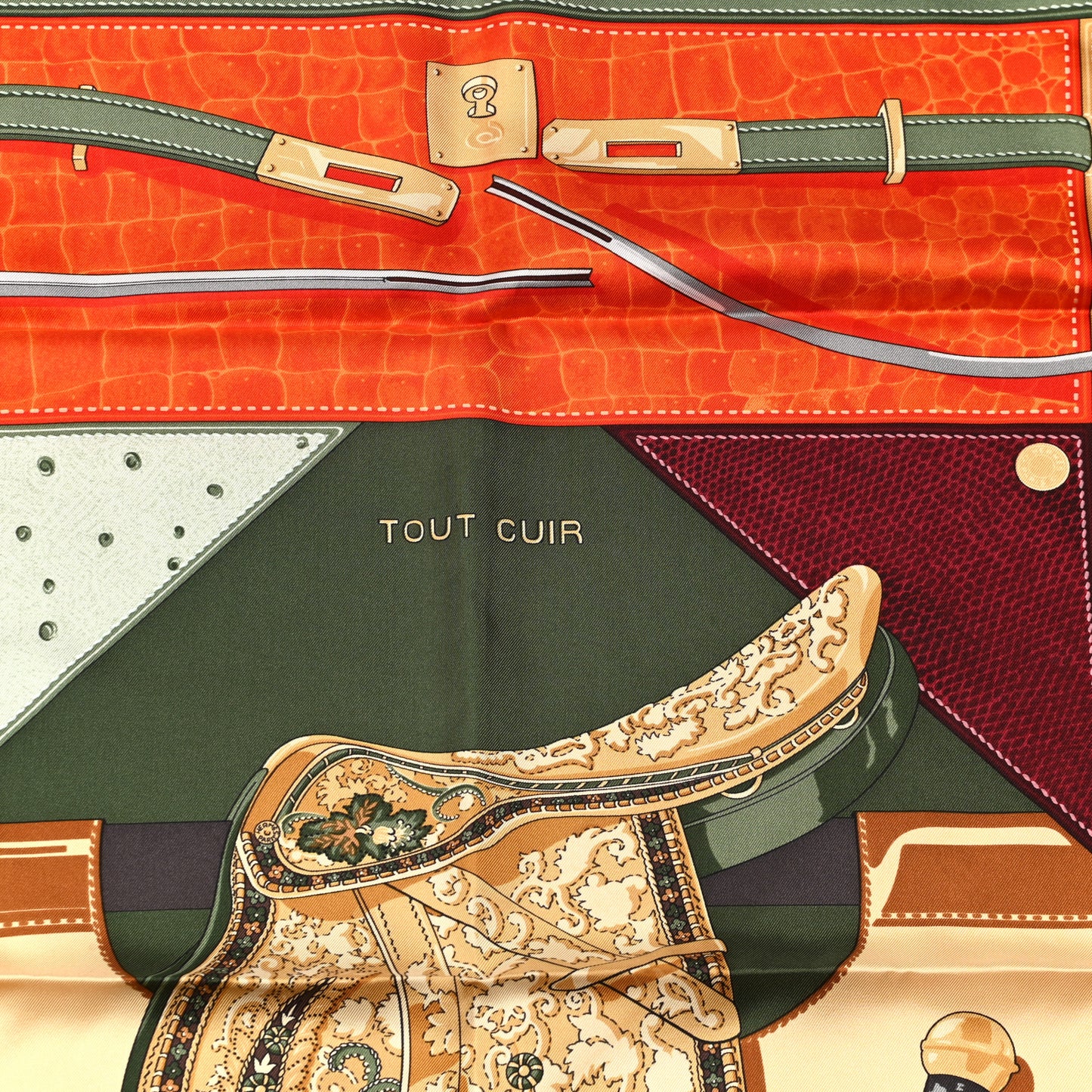 Silk Tout Cuir Scarf 90