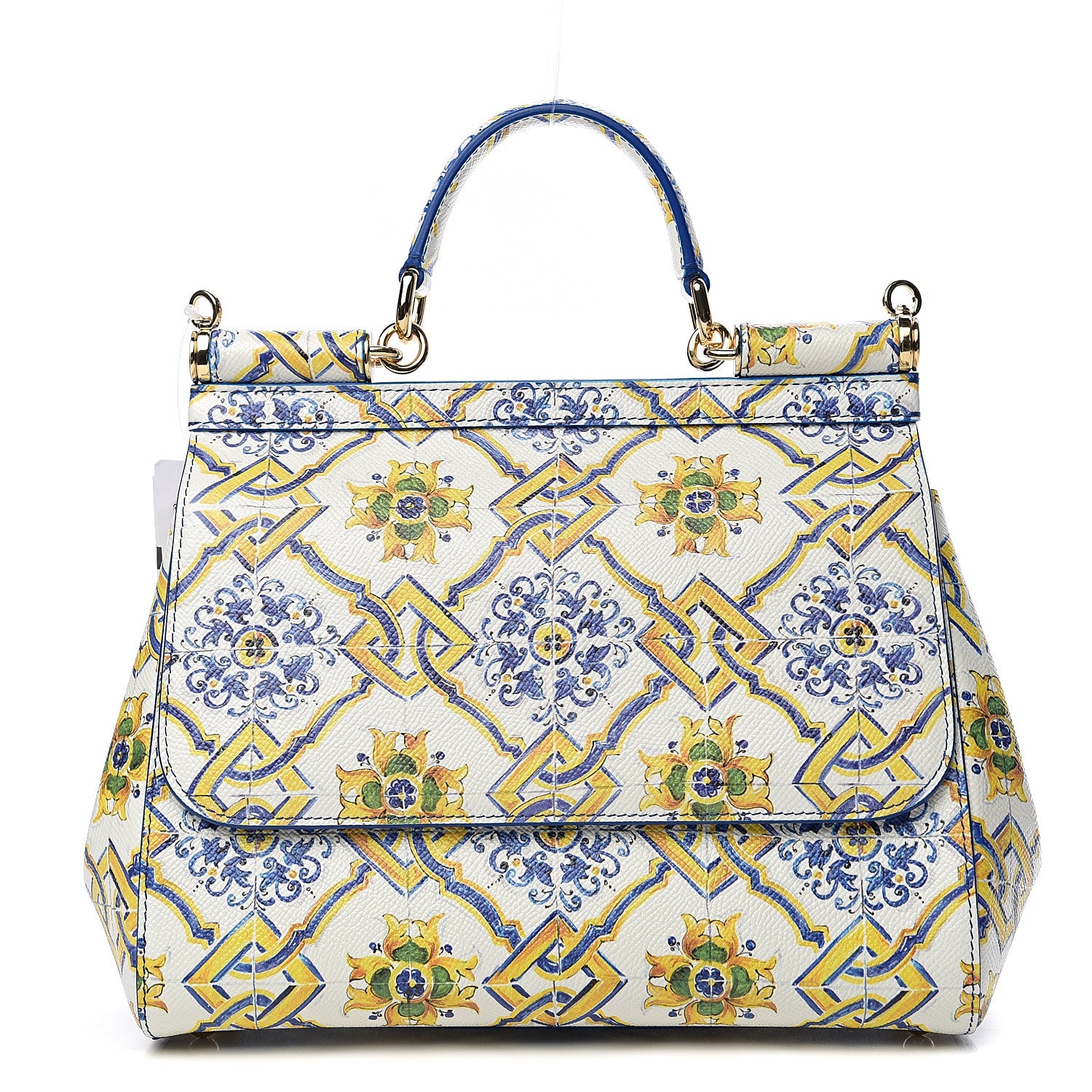 Dolce & Gabbana Dauphine Majolica Print Medium Miss Sicily Satchel Multicolor 1 of 7