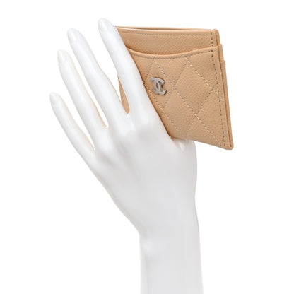 Chanel Caviar Quilted Card Holder Beige 2 of 9