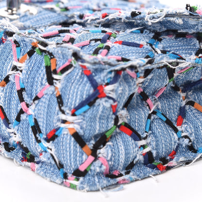 Chanel Woven Denim Medium Flap Multicolor 7 of 11
