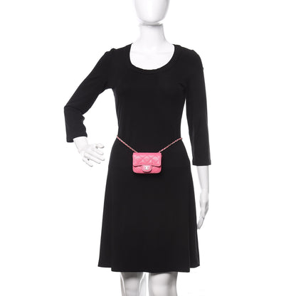 Chanel Caviar Quilted Flap Chain Waist Bag Pink 2 of 12