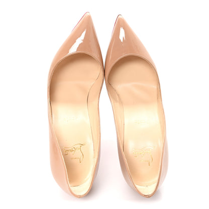 Christian Louboutin Patent Pigalle Follies 100 Pumps 39 Nude 2 of 9