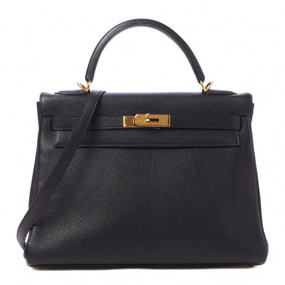Hermes Togo Kelly Retourne 32 Black 1 of 25
