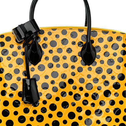 Louis Vuitton Vernis Kusama Infinity Dots Lockit MM Yellow 8 of 10