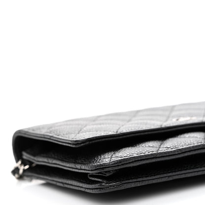 Chanel Caviar Quilted Wallet On Chain WOC Black 11 of 12