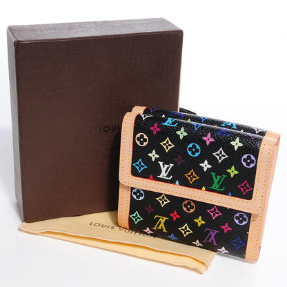 Louis Vuitton Monogram Multicolor Elise Wallet Black 8 of 8