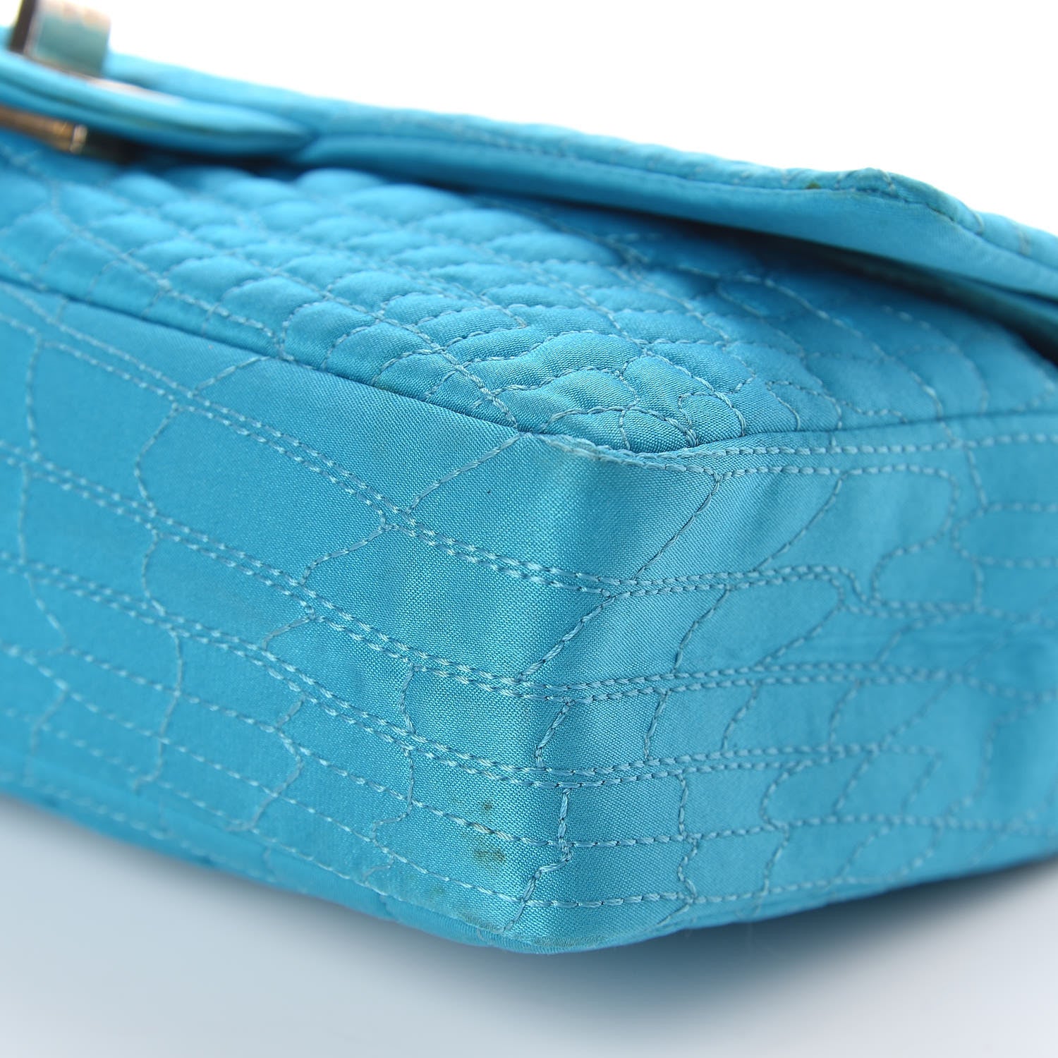 Chanel Satin Coco's Croc 2.55 Reissue 225 Flap Turquoise 12 of 12