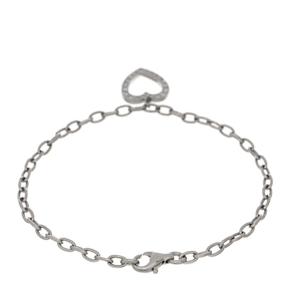 Tiffany Platinum Diamond Heart Charm Bracelet 2 of 4
