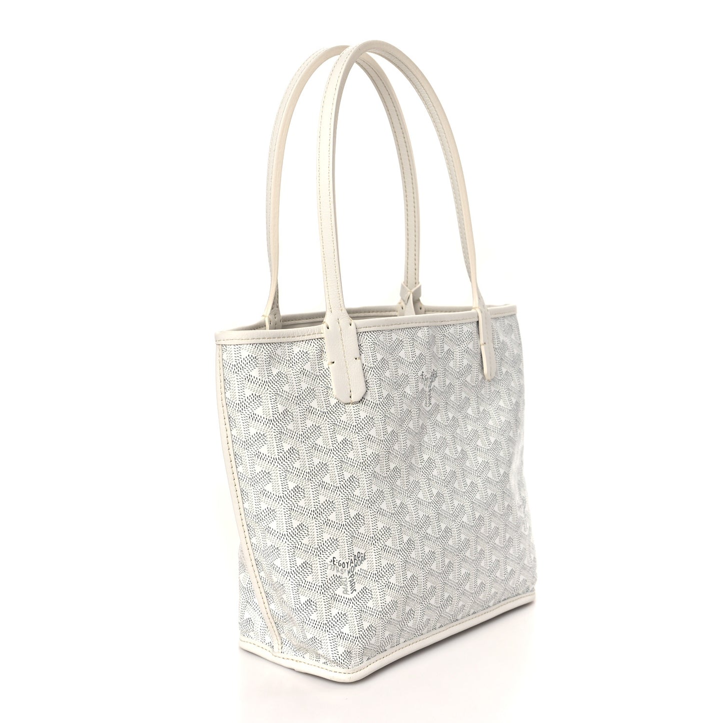 Goyardine Reversible Mini Anjou White