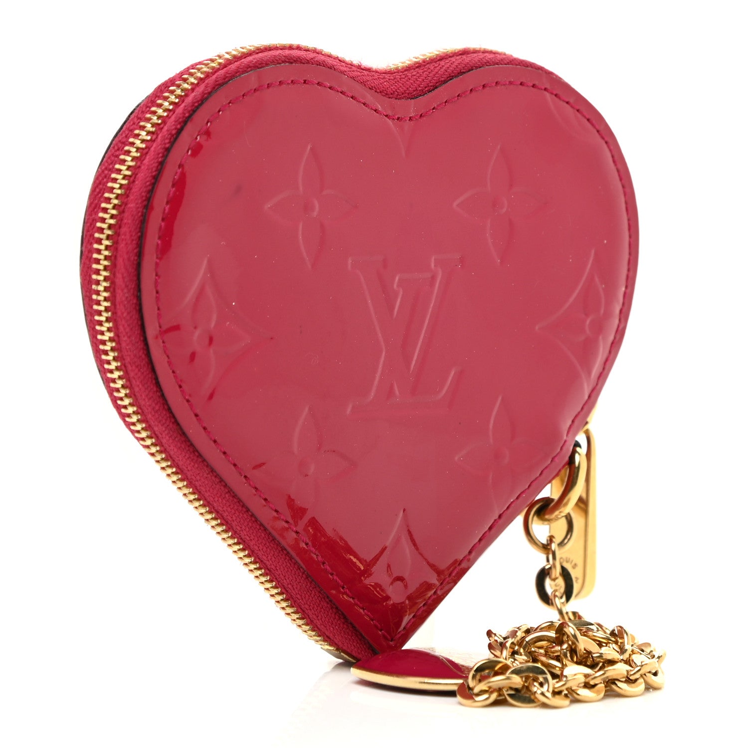 Louis Vuitton Vernis Heart Coin Purse Rose Indien 3 of 14