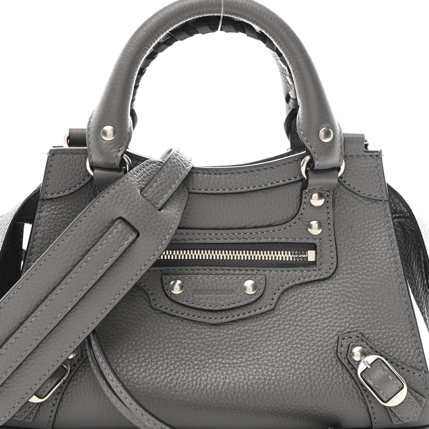 Balenciaga Grained Calfskin Neo Classic Silver Hardware Mini City