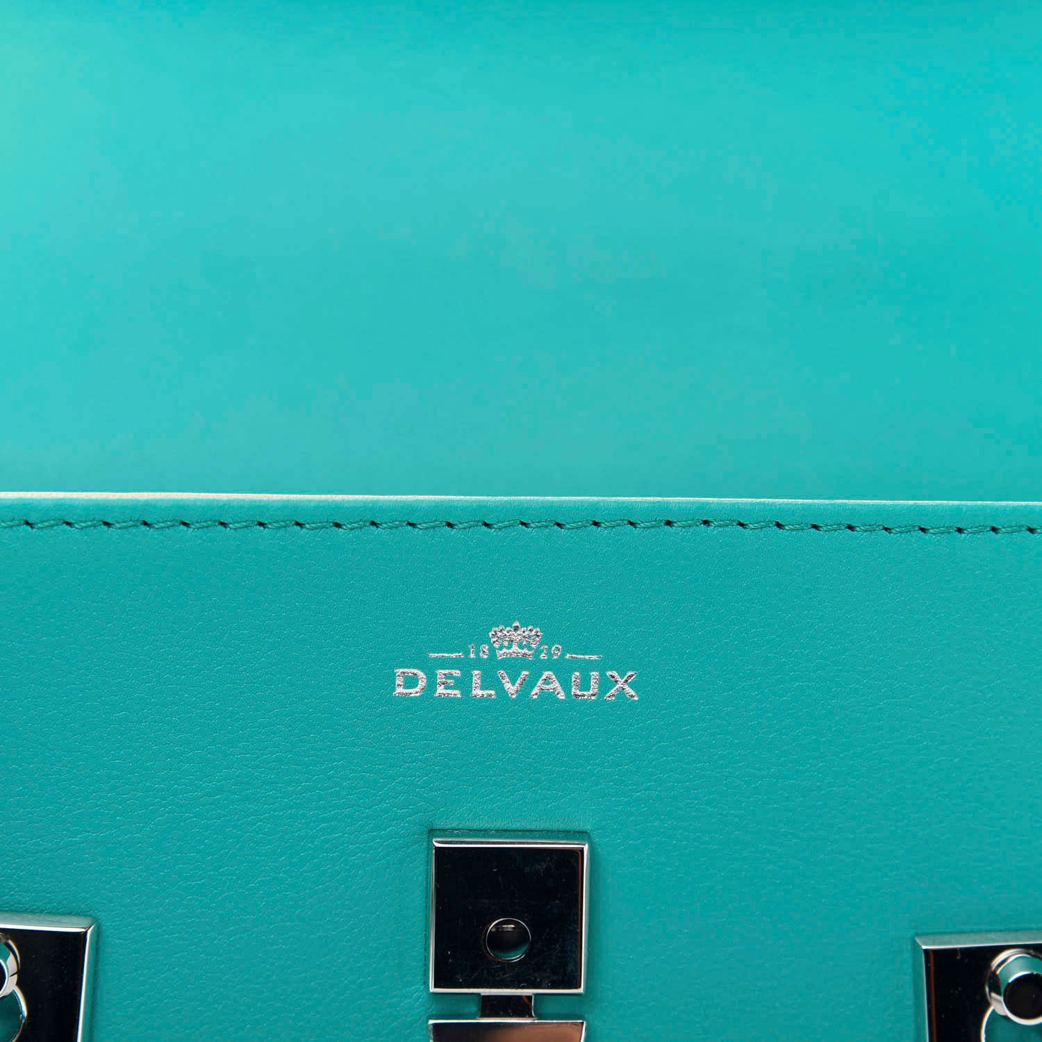 Delvaux Smooth Calfskin Mini Tempete Satchel Turquoise 12 of 15