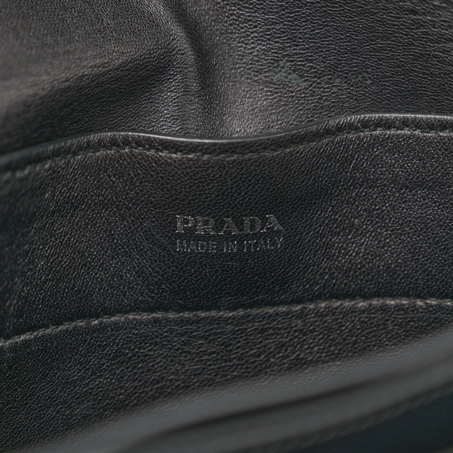 Prada Saffiano Cuir Twist Lock Chain Flap Crossbody Bag Black 7 of 11