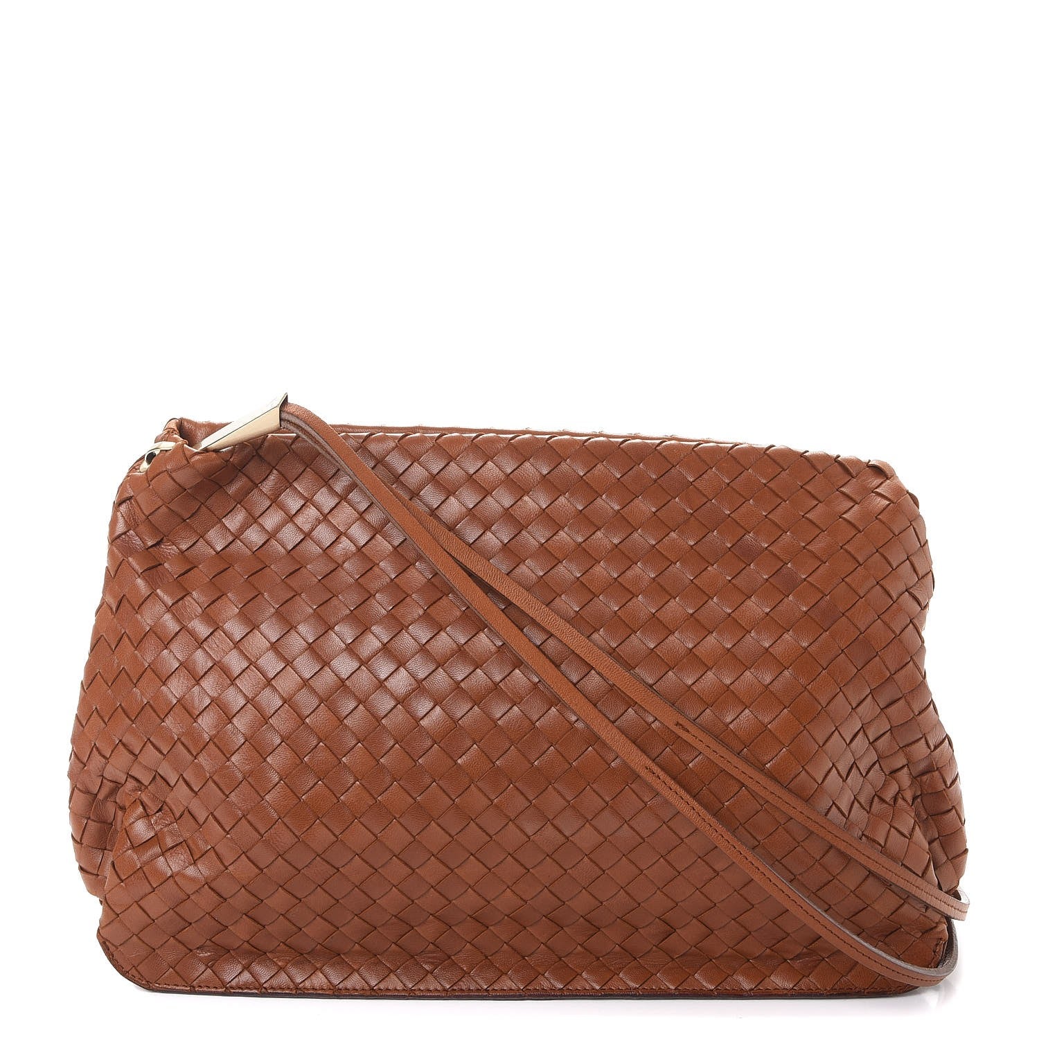 Bottega Veneta Nappa Intrecciato Shoulder Bag Tan 1 of 12