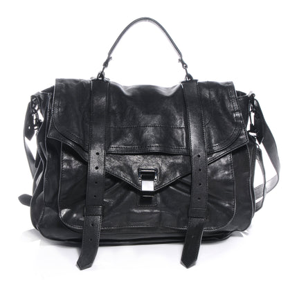 Proenza Schouler Lambskin PS1 Extra Large Satchel Black 1 of 7