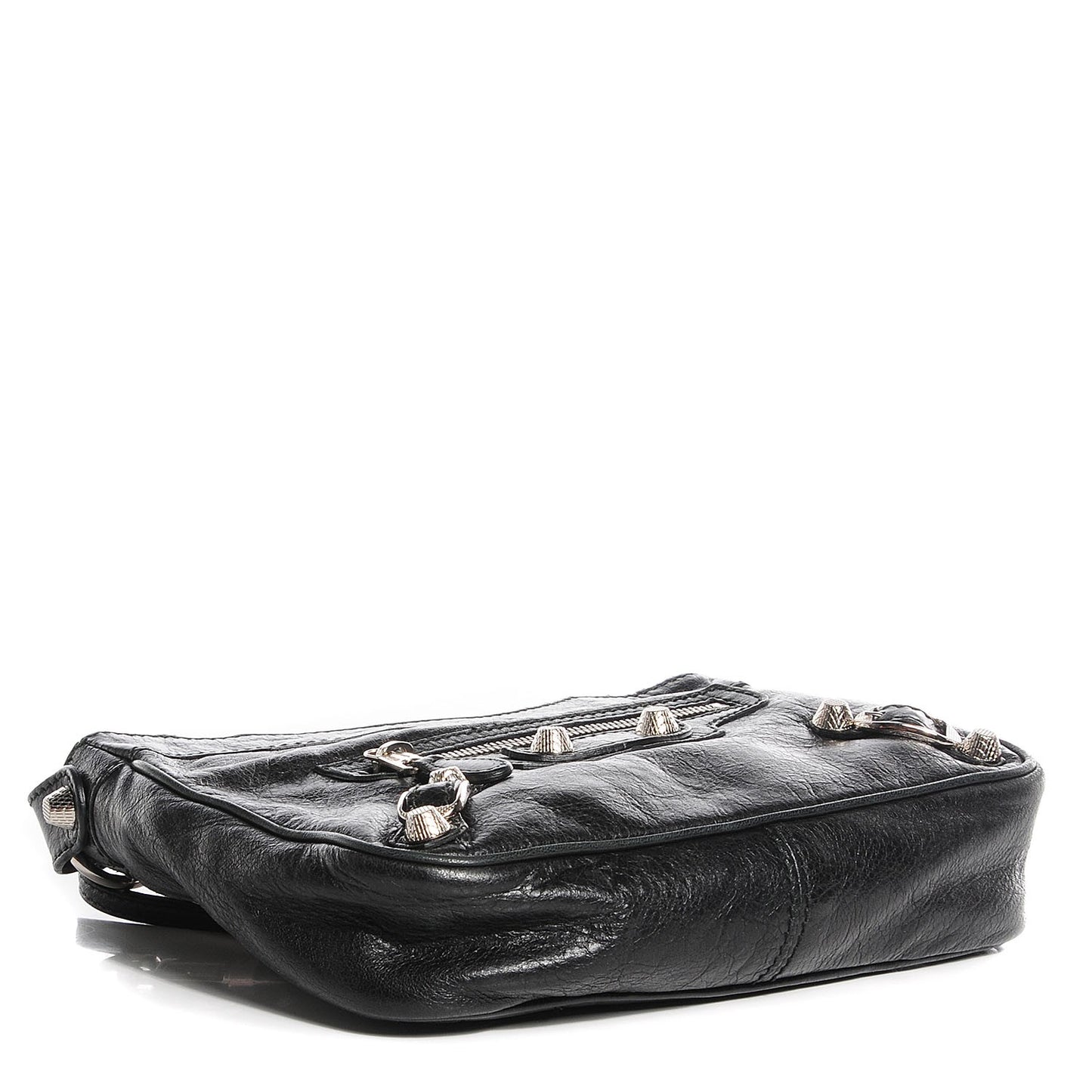 Agneau Giant 12 Silver Hardware Hip Black