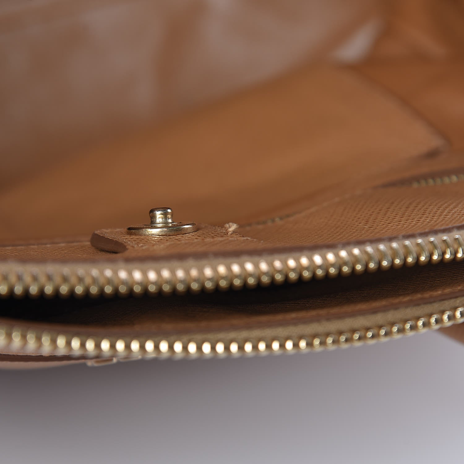 Prada Saffiano Cuir Top Handle Dome Tote Caramel 13 of 29