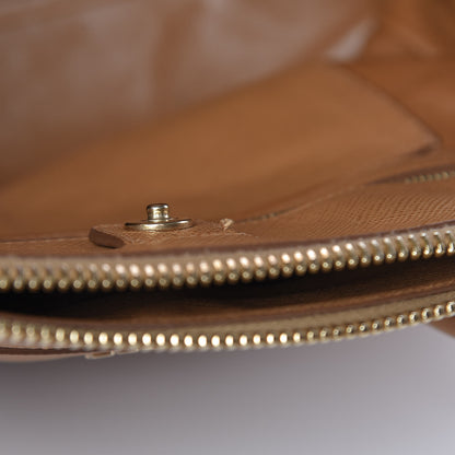 Prada Saffiano Cuir Top Handle Dome Tote Caramel 13 of 29