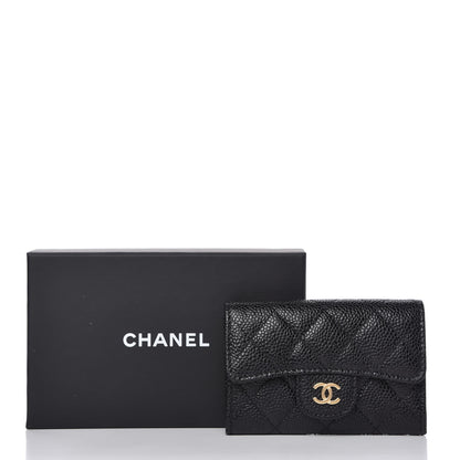 Chanel Caviar Quilted Flap Card Holder Wallet Black 9 of 9